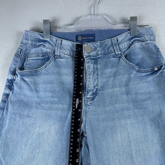 Democracy Bootcut Jeans Size 14W Women's AB Solution Light Wash Mid Rise Blue - Picture 8 of 12